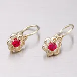 Dětské náušničky žluté zlato 585 zirkon 52DN-1947ZC