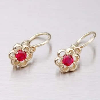 Náušnice Dětské náušničky žluté zlato 585 zirkon 52DN-1947ZC