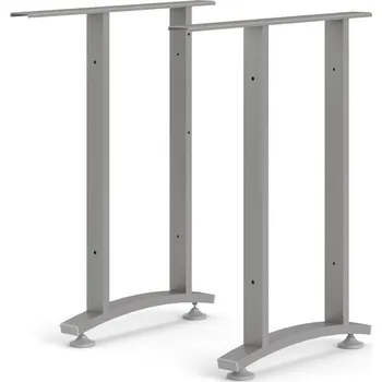 Psací stůl Rohové nohy stolu Office 438 silver grey