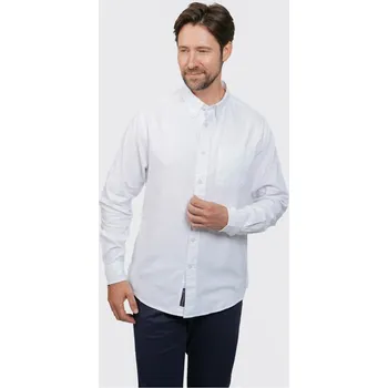 Pánská košile Howick Howick Classic Oxford Long Sleeve Shirt White S
