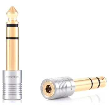 Sluchátka ADL Furutech F63-S(G) (Špičková redukce pro sluchátka s 3,5 Jackem. Pro přístroje s 6,3 Jackem. α fosfor-bronz. Povrchy zlacené.)