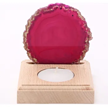 Svícen Magieprirody.cz Achátový svícen plát 7 cm - Top kvalita #634