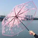 Průhledný deštník 10617 květiny