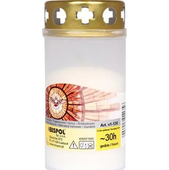 Svíčka Lampička hřbitovní lisovaný vosk plastová 100g d6x13cm