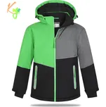 Chlapecká zimní bunda - KUGO PB3891, černá / zelená Barva: Zelená, Velikost: 146