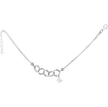 Náramek Stříbrný náramek - motýl, kruhy - AP527-9212