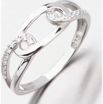 Šperk Dámský prsten stříbro 925 zirkon zdobený GST-11420 velikost 54