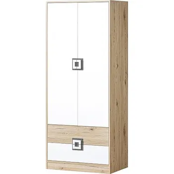 Šatní skříň Nico - šatní skříň 1 - 80 cm - šedá