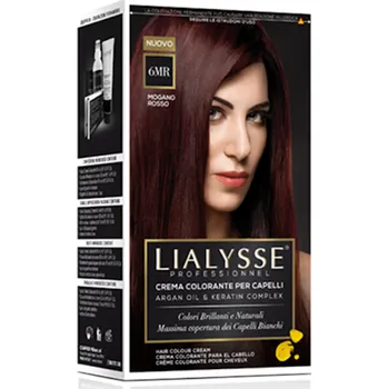 Barva na vlasy Lialysse barva na vlasy s&nbsp;keratinem a arganovým olejem 6MR mahagonově červená