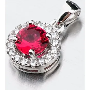 Přívěsek Dámský přívěsek stříbro 925 zirkon rubín HST-13257