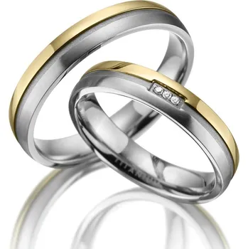 Prsten Snubní prsteny titan zirkon SP-TI-013