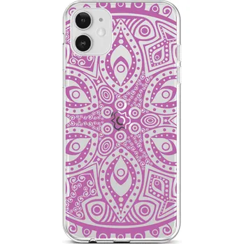 Pouzdro na mobilní telefon Kryt iPhone 12 silikon Violet Mandala (obal neboli pouzdro na iPhone 12)