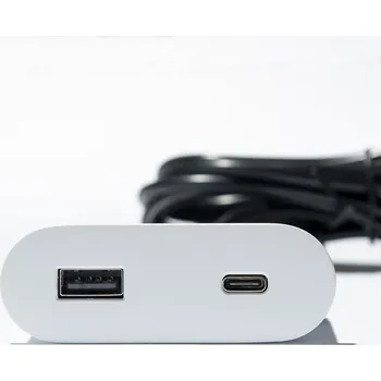 Elektrická zásuvka VersaPick nabíječka, 1x USB A/C, ovál, bílá mat RAL 9003 (VersaPick nabíječka, 1x USB A/C, ovál, bílá mat RAL 9003)