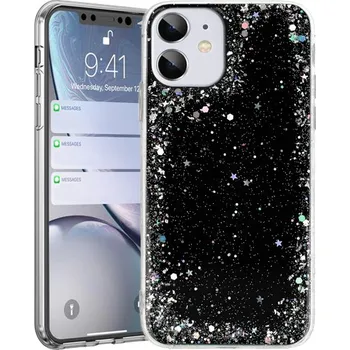 Pouzdro na mobilní telefon Brilantní průhledné pouzdro pro Samsung Galaxy S21 Ultra Black