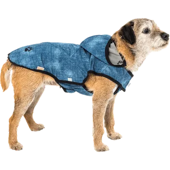 Obleček pro psa Obleček - Vesta softshell"Džína"s potiskem rifloviny modrá 65cm