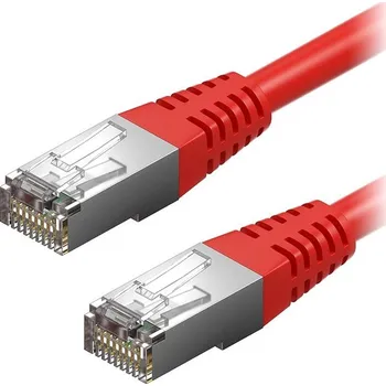 Datový kabel AlzaPower Patch CAT5E FTP 1m červený
