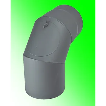 Kouřovod Kovo KRAUS koleno čistící 90°/ø 130 mm ANTRACIT