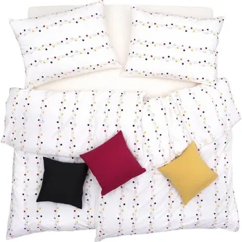 Povlečení SCANquilt povlečení KLASIK knoflíky smetanová 140 x 200/70 x 90 cm