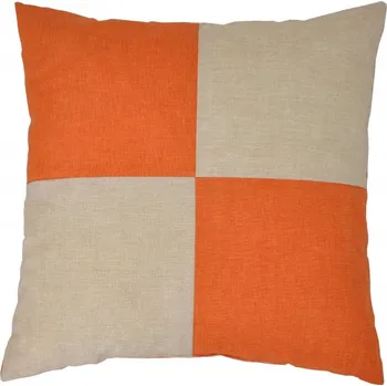 Veselý polštářek - béžová/oranžová