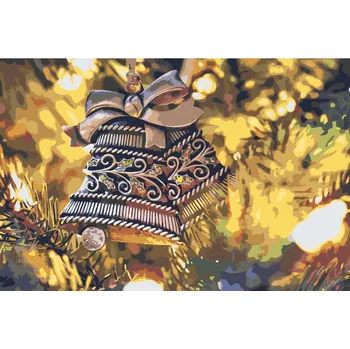 Malování podle čísel - Vánoční zvony Velikost: 40x60cm, Rámování: Pouze srolované plátno