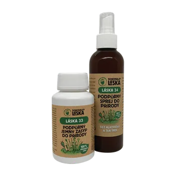 Antiparazitikum pro psa Dokonalá Láska Posílený účinek pro pobyt v přírodě / Zvýhodněný set Láska 33 + Láska 34 200 ml