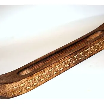 Vonná tyčinka Stojánek na vonné tyčinky - masivní vyřezávaný dřevěný /2