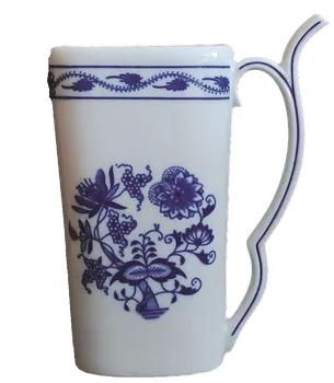 Český porcelán a.s. Cibulák lázeňský pohárek hladký 280 ml bílá/modrá