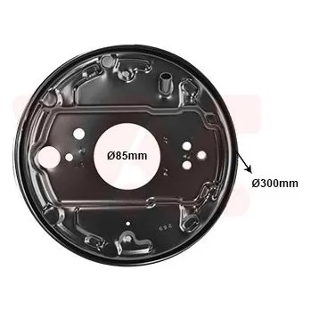Brzdový kotouč Ochranný plech proti rozstřikování, brzdový kotouč VAN WEZEL 5870373