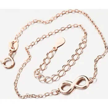 Náramek Dámský náramek stříbro 925 zlacený nekonečno BST-14649/21-R délka 18 cm
