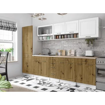 Kuchyňská linka Kuchyňská linka Brigita 300/300 bílá/artisan MAT