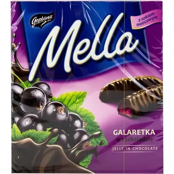 Bonbon Goplana Mella želé černý rybíz v čokoládě 190 g