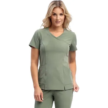 Zdravotnický oděv Dámská halena, vypasovaná, Elegant stretch, olivová, XS