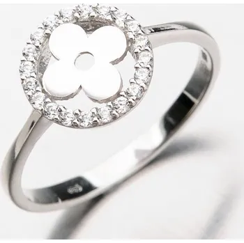 Šperk Dámský prsten bílé zlato 585 zirkon 11-264 velikost 59