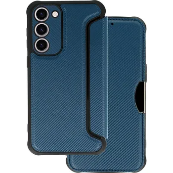 Pouzdro na mobilní telefon Pouzdro Razor Carbon Book pro Samsung Galaxy S23 Plus navy