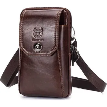 Ledvinka Bullcaptain pánská kožená taška i ledvinka Bassus Hnědá BULLCAPTAIN 97k-cube