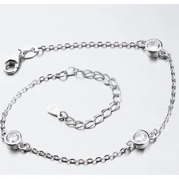 Šperk Dámský náramek stříbro 925 zirkon BST-14405 délka 18 cm