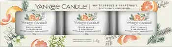 Svíčka Yankee Candle Sada votivních svíček ve skle White Spruce&Grapefruit 3x 37 g