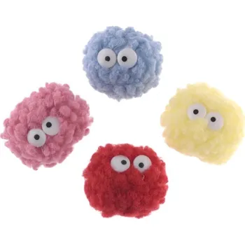 Bambulky s očima 5cm, 4ks, mix barev