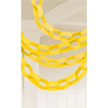 Girlanda - žlutý papírový řetěz