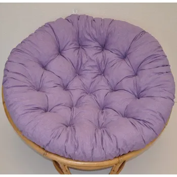 Polstr deluxe na křeslo papasan 100 cm - látka fialový melír