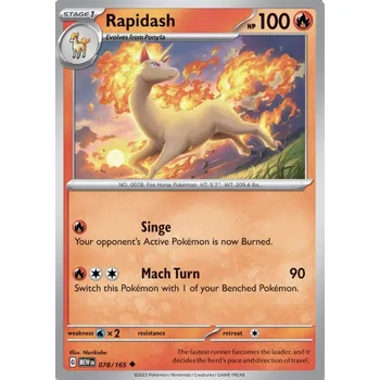 Sběratelská karetní hra Pokémon MEW 078/165 Rapidash - 151 Stav: Near Mint, Verze: REVERSE HOLO