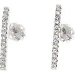 Stříbrné naušnice s čirými zirkony AGUP1883S