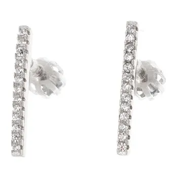 Šperk Stříbrné naušnice s čirými zirkony AGUP1883S