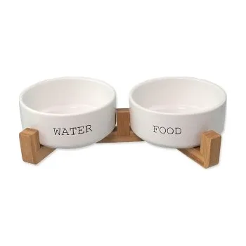 Miska pro psa Set DOG FANTASY misky keramické se stojanem