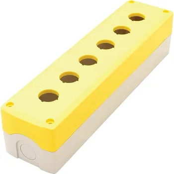 tlačítko Tracon NYGD-6YE Krabicová sestava k tlačítkům žlutá, 6 d=22,5, IP65, 2×PG-13,5 (Tracon NYGD-6YE)