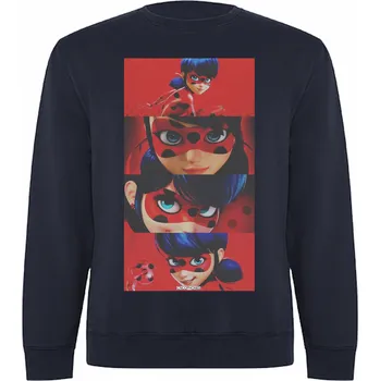 Dívčí mikina Mikina přes hlavu Kouzelná Beruška Wallpaper Barva: Námořnická modrá/Navy, Velikost: 122/128 - 7/8let