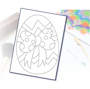 Radost v písku Šablona na pískování vajíčko s mašlí Varianta: A5 (148 x 210 mm)