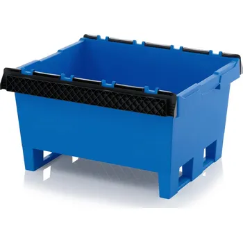 paleta Vratné přepravky se stohovacím držadlem 80 x 60 x 42 cm - Nebeská modrá - materiál: PP - MBB 8632K