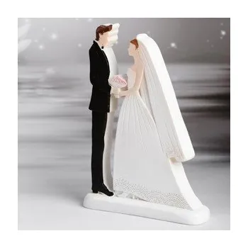 Svatební pár - plochý 13 cm