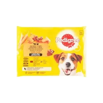 Pamlsek pro psa Pedigree kapsa masový výběr s mrkví ve šťávě 4x100g